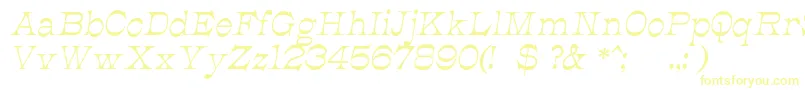 JmhCajitaItalic-fontti – keltaiset fontit