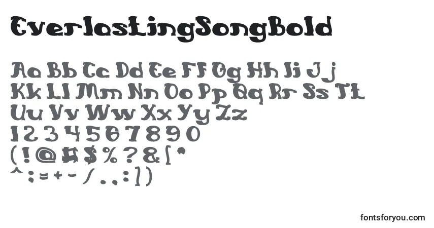 Schriftart EverlastingSongBold – Alphabet, Zahlen, spezielle Symbole
