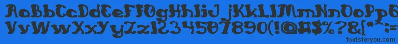 EverlastingSongBold Font – Black Fonts on Blue Background