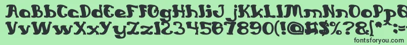 フォントEverlastingSongBold – 緑の背景に黒い文字