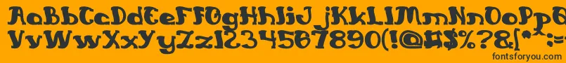 EverlastingSongBold Font – Black Fonts on Orange Background