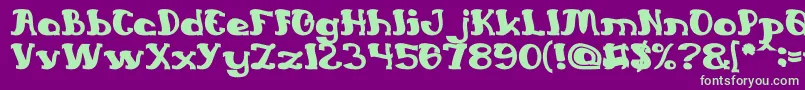 EverlastingSongBold Font – Green Fonts on Purple Background