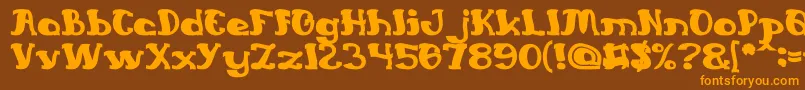 EverlastingSongBold Font – Orange Fonts on Brown Background