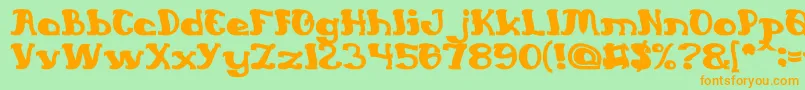 EverlastingSongBold Font – Orange Fonts on Green Background