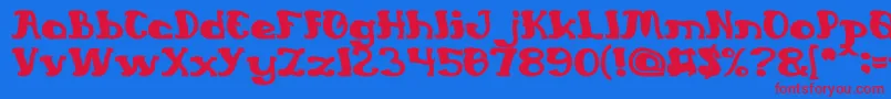 EverlastingSongBold Font – Red Fonts on Blue Background