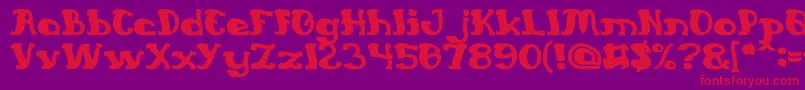 EverlastingSongBold Font – Red Fonts on Purple Background