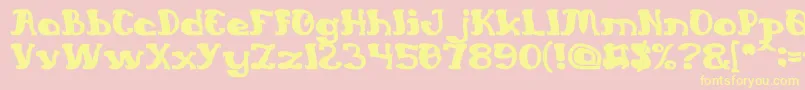 EverlastingSongBold Font – Yellow Fonts on Pink Background