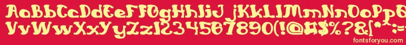 EverlastingSongBold Font – Yellow Fonts on Red Background