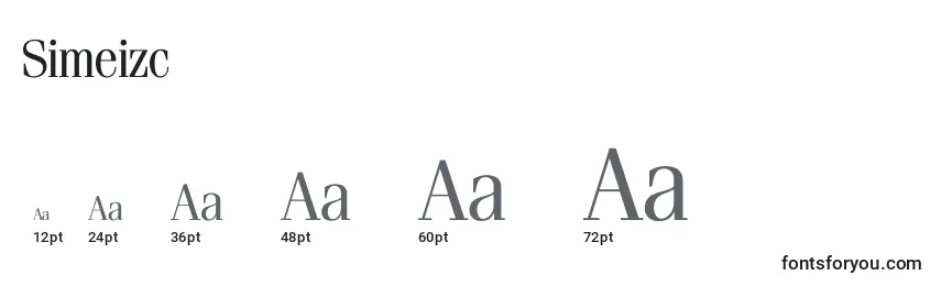 Simeizc Font Sizes