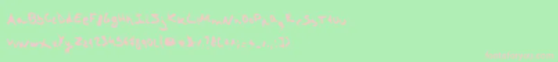 Strangeheadache Font – Pink Fonts on Green Background