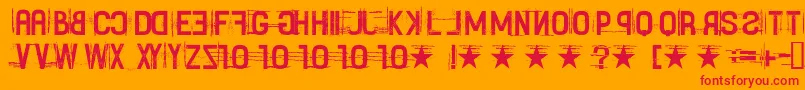 Fayettenam Font – Red Fonts on Orange Background