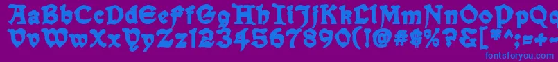 SnowgooseBack Font – Blue Fonts on Purple Background