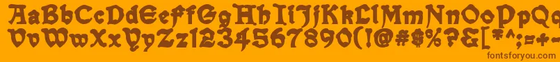 SnowgooseBack Font – Brown Fonts on Orange Background