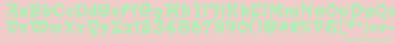 SnowgooseBack Font – Green Fonts on Pink Background