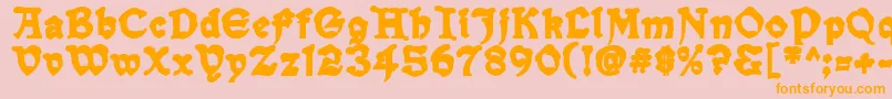 SnowgooseBack Font – Orange Fonts on Pink Background