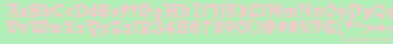 SnowgooseBack Font – Pink Fonts on Green Background