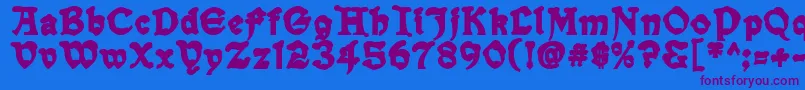 SnowgooseBack Font – Purple Fonts on Blue Background