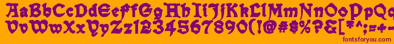 SnowgooseBack Font – Purple Fonts on Orange Background