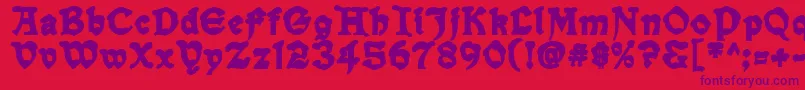 SnowgooseBack Font – Purple Fonts on Red Background