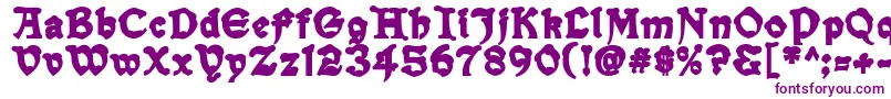 SnowgooseBack Font – Purple Fonts on White Background