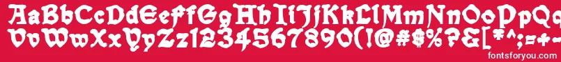 SnowgooseBack Font – White Fonts on Red Background