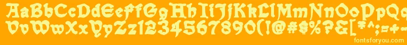 SnowgooseBack Font – Yellow Fonts on Orange Background