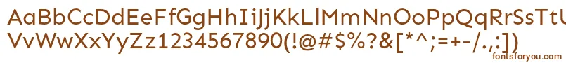 Шрифт SenRegular – коричневые шрифты на белом фоне