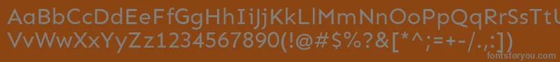Шрифт SenRegular – серые шрифты на коричневом фоне