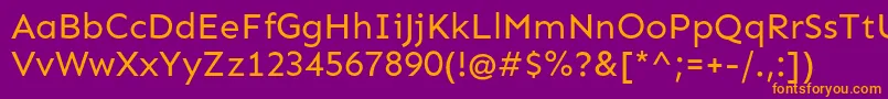 SenRegular Font – Orange Fonts on Purple Background