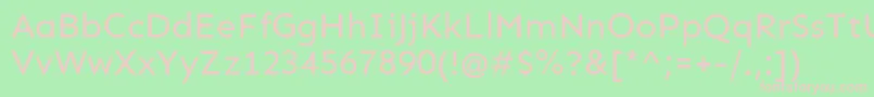 SenRegular Font – Pink Fonts on Green Background