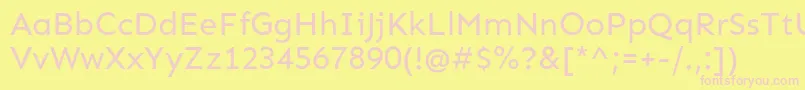 SenRegular Font – Pink Fonts on Yellow Background