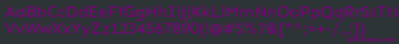 SenRegular Font – Purple Fonts on Black Background