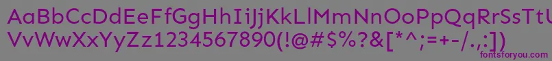 SenRegular Font – Purple Fonts on Gray Background