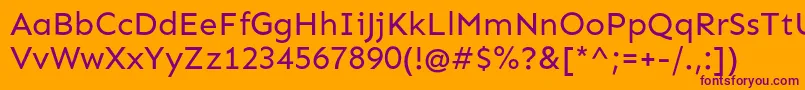Шрифт SenRegular – фиолетовые шрифты на оранжевом фоне