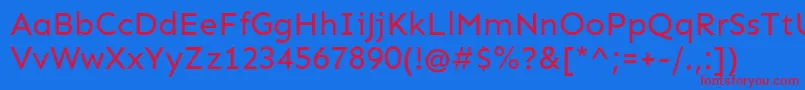 Шрифт SenRegular – красные шрифты на синем фоне
