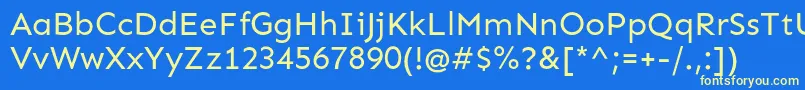 SenRegular Font – Yellow Fonts on Blue Background