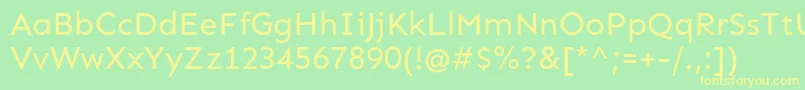 Czcionka SenRegular – żółte czcionki na zielonym tle