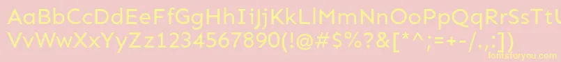 SenRegular Font – Yellow Fonts on Pink Background