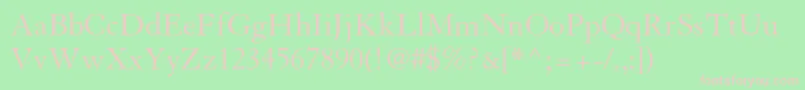 Granjonltstd Font – Pink Fonts on Green Background