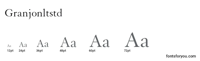 Granjonltstd Font Sizes