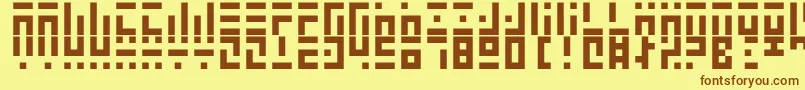 フォント3t35x3 – 茶色の文字が黄色の背景にあります。