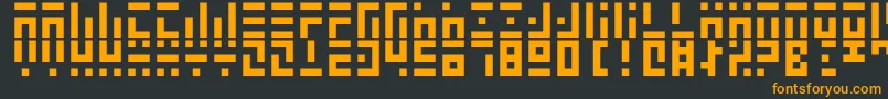 フォント3t35x3 – 黒い背景にオレンジの文字