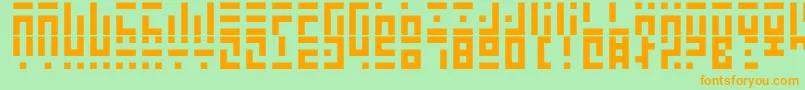 3t35x3 Font – Orange Fonts on Green Background