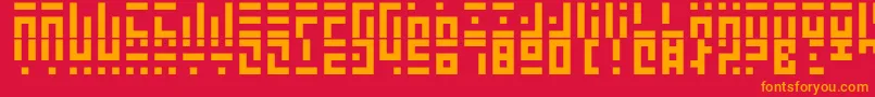 3t35x3 Font – Orange Fonts on Red Background