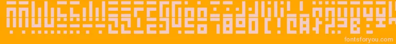 3t35x3 Font – Pink Fonts on Orange Background