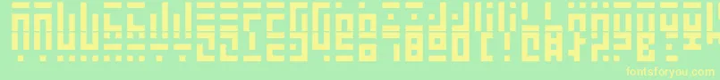 フォント3t35x3 – 黄色の文字が緑の背景にあります