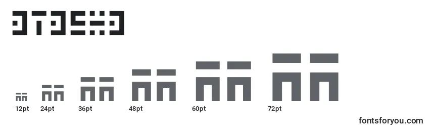 3t35x3 (57082) Font Sizes