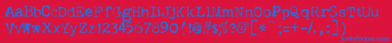 Dislexia Font – Blue Fonts on Red Background