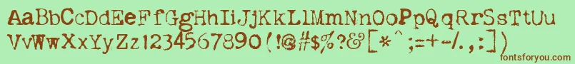 Dislexia Font – Brown Fonts on Green Background