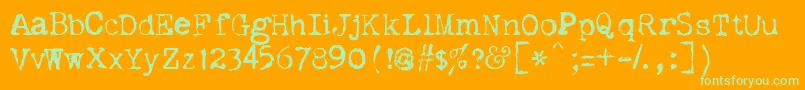 Dislexia Font – Green Fonts on Orange Background